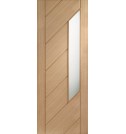 Monza Internal Oak Door with Obscure Glass